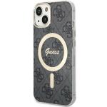 Carcasa Guess 4G cu MagSafe compatibila cu iPhone 13 / 14 / 15, Negru 3 - lerato.ro