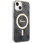 Carcasa Guess 4G cu MagSafe compatibila cu iPhone 13 / 14 / 15, Negru 4 - lerato.ro