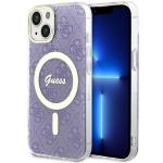 Carcasa Guess 4G cu MagSafe compatibila cu iPhone 13 / 14 / 15, Mov 4 - lerato.ro