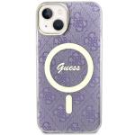 Carcasa Guess 4G cu MagSafe compatibila cu iPhone 13 / 14 / 15, Mov 2 - lerato.ro
