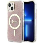 Carcasa Guess 4G cu MagSafe compatibila cu iPhone 13 / 14 / 15, Roz 4 - lerato.ro