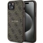 Carcasa Guess 4G Collection Leather Metal Logo cu MagSafe compatibila cu iPhone 13 / 14 / 15, Maro 4 - lerato.ro