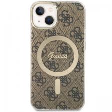 Carcasa Guess 4G cu MagSafe compatibila cu iPhone 13 / 14 / 15, Brown