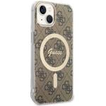 Carcasa Guess 4G cu MagSafe compatibila cu iPhone 13 / 14 / 15, Brown 4 - lerato.ro