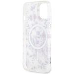 Carcasa Guess Flower cu MagSafe compatibila cu iPhone 13 / 14 / 15, Clear 8 - lerato.ro