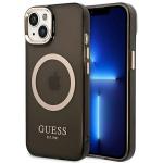 Carcasa Guess Gold Outline Translucent cu MagSafe compatibila cu iPhone 13 / 14 / 15, Black 4 - lerato.ro
