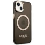 Carcasa Guess Gold Outline Translucent cu MagSafe compatibila cu iPhone 13 / 14 / 15, Black 5 - lerato.ro