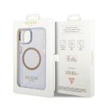 Carcasa Guess Gold Outline Translucent cu MagSafe compatibila cu iPhone 13 / 14 / 15, Purple 9 - lerato.ro