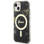 Carcasa Guess Golden Marble cu MagSafe compatibila cu iPhone 13 / 14 / 15, Black 3 - lerato.ro