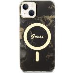 Carcasa Guess Golden Marble cu MagSafe compatibila cu iPhone 13 / 14 / 15, Black 2 - lerato.ro