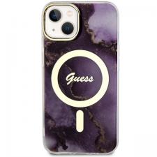 Carcasa Guess Golden Marble cu MagSafe compatibila cu iPhone 13 / 14 / 15, Purple