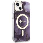 Carcasa Guess Golden Marble cu MagSafe compatibila cu iPhone 13 / 14 / 15, Purple 5 - lerato.ro