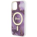 Carcasa Guess Golden Marble cu MagSafe compatibila cu iPhone 13 / 14 / 15, Purple 7 - lerato.ro