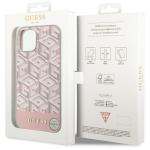 Carcasa Guess GCube Stripes cu MagSafe compatibila cu iPhone 13 / 14 / 15, Roz 9 - lerato.ro