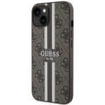 Carcasa Guess 4G Printed Stripes cu MagSafe compatibila cu iPhone 13 / 14 / 15, Maro 3 - lerato.ro