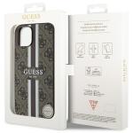 Carcasa Guess 4G Printed Stripes cu MagSafe compatibila cu iPhone 13 / 14 / 15, Maro 9 - lerato.ro
