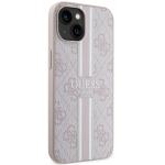 Carcasa Guess 4G Printed Stripes cu MagSafe compatibila cu iPhone 13 / 14 / 15, Roz 5 - lerato.ro