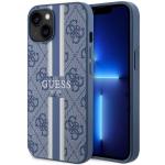 Carcasa Guess 4G Printed Stripes cu MagSafe compatibila cu iPhone 13 / 14 / 15, Albastru 4 - lerato.ro