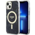 Carcasa Guess Marble cu MagSafe compatibila cu iPhone 13 / 14 / 15, Negru 4 - lerato.ro
