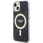 Carcasa Guess Marble cu MagSafe compatibila cu iPhone 13 / 14 / 15, Negru 3 - lerato.ro