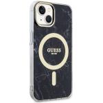 Carcasa Guess Marble cu MagSafe compatibila cu iPhone 13 / 14 / 15, Negru 5 - lerato.ro
