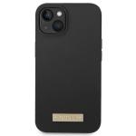 Carcasa Guess Silicone Logo Plate cu MagSafe compatibila cu iPhone 13 / 14 / 15, Black 2 - lerato.ro