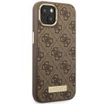 Carcasa Guess 4G Logo Plate cu MagSafe compatibila cu iPhone 13 / 14 / 15, Brown 5 - lerato.ro