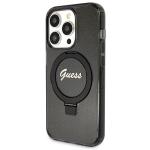 Carcasa Guess Ring Stand Script Glitter cu MagSafe compatibila cu iPhone 14 Pro Max, Negru 3 - lerato.ro