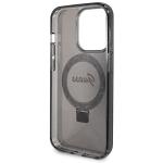 Carcasa Guess Ring Stand Script Glitter cu MagSafe compatibila cu iPhone 14 Pro Max, Negru 8 - lerato.ro