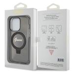 Carcasa Guess Ring Stand Script Glitter cu MagSafe compatibila cu iPhone 14 Pro Max, Negru 9 - lerato.ro