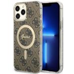 Carcasa Guess 4G cu MagSafe compatibila cu iPhone 13 Pro Max, Maro 4 - lerato.ro