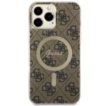 Carcasa Guess 4G cu MagSafe compatibila cu iPhone 13 Pro Max, Maro 2 - lerato.ro