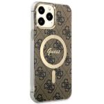 Carcasa Guess 4G cu MagSafe compatibila cu iPhone 13 Pro Max, Maro 5 - lerato.ro
