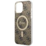 Carcasa Guess 4G cu MagSafe compatibila cu iPhone 13 Pro Max, Maro 7 - lerato.ro