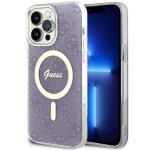 Carcasa Guess 4G cu MagSafe compatibila cu iPhone 14 Pro Max, Mov 4 - lerato.ro