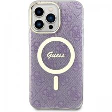 Carcasa Guess 4G cu MagSafe compatibila cu iPhone 14 Pro Max, Mov