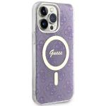 Carcasa Guess 4G cu MagSafe compatibila cu iPhone 14 Pro Max, Mov 5 - lerato.ro
