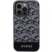 Carcasa Guess GCube Stripe cu MagSafe compatibila cu iPhone 14 Pro Max, Negru
