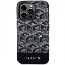 Carcasa Guess GCube Stripe cu MagSafe compatibila cu iPhone 14 Pro Max, Negru