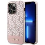 Carcasa Guess GCube Stripe cu MagSafe compatibila cu iPhone 14 Pro Max, Roz 4 - lerato.ro