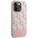 Carcasa Guess GCube Stripe cu MagSafe compatibila cu iPhone 14 Pro Max, Roz 5 - lerato.ro