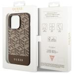 Carcasa Guess GCube Stripe cu MagSafe compatibila cu iPhone 14 Pro Max, Maro 9 - lerato.ro