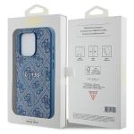 Carcasa Guess 4G Collection Leather Metal Logo cu MagSafe compatibila cu iPhone 15 Pro, Albastru 9 - lerato.ro