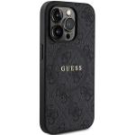 Carcasa Guess 4G Collection Leather Metal Logo cu MagSafe compatibila cu iPhone 15 Pro, Negru 5 - lerato.ro