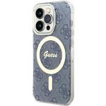 Carcasa Guess IML 4G cu MagSafe compatibila cu iPhone 15 Pro, Albastru 3 - lerato.ro