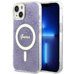 Carcasa Guess 4G cu MagSafe compatibila cu iPhone 14 Plus / 15 Plus, Mov 4 - lerato.ro
