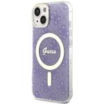 Carcasa Guess 4G cu MagSafe compatibila cu iPhone 14 Plus / 15 Plus, Mov 3 - lerato.ro