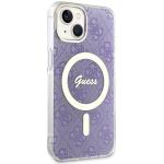 Carcasa Guess 4G cu MagSafe compatibila cu iPhone 14 Plus / 15 Plus, Mov 5 - lerato.ro