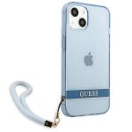 Carcasa Guess Translucent Stap compatibila cu iPhone 13 / 14 / 15, Albastru 5 - lerato.ro