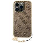Carcasa Guess 4G Charms compatibila cu iPhone 14 Pro, Maro 2 - lerato.ro